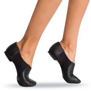 CAPEZIO CG05 Black Unisex Slip On Jazz Dance Shoes Split Sole Women's size 11